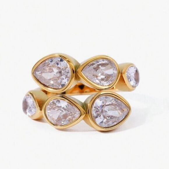 Teardrop ring  N655 - Picture 1 of 4